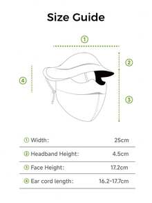 Beneunder Brimmed Full-Face Sun-Protection Mask AL333 - Baby Blue - View 7