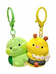 Cute Pun "Turtle-Bestie" (Turtle-Bee) Magnetic Keychain, Adorable Turtle & Bee Pendant, Suitable For Bags Or Car Keys, Holiday, Daily, Gift - Multicolor - View 13