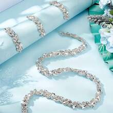 1pc Rhinestone Sewing Craft Chain DIY, Elegant Minimalist Body Chain, Rhinestone Decorated Chain, Claw Chain, Crystal Rhinestone Chain, Shiny DIY Trim, Clothing Decoration Diamond Shoulder Strap Adjustable Crystal Shoulder Chain Accessory - Multiple Styles - View 6