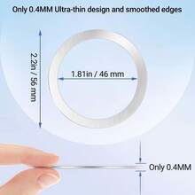10pcs Wireless Charging Magnetic Rings, Stainless Steel Adhesive Patches, Compatible With All Phones, Car Phone Holder, High Compatibility, Durable Multifunctional Design, Fashionable Metal Phone Stickers - Multicolor - View 5