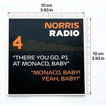 1個 10cm*10cm 陶瓷杯墊 F1 Radio TR 風格 趣味賽車防滑耐熱吸水杯墊，適用於晚餐、下午茶或早餐 - 橘色 - 查看 6