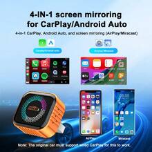 M72 4合1無線CarPlay轉接器 有線轉無線 Android防燙 插即用 - M72 - 查看 3
