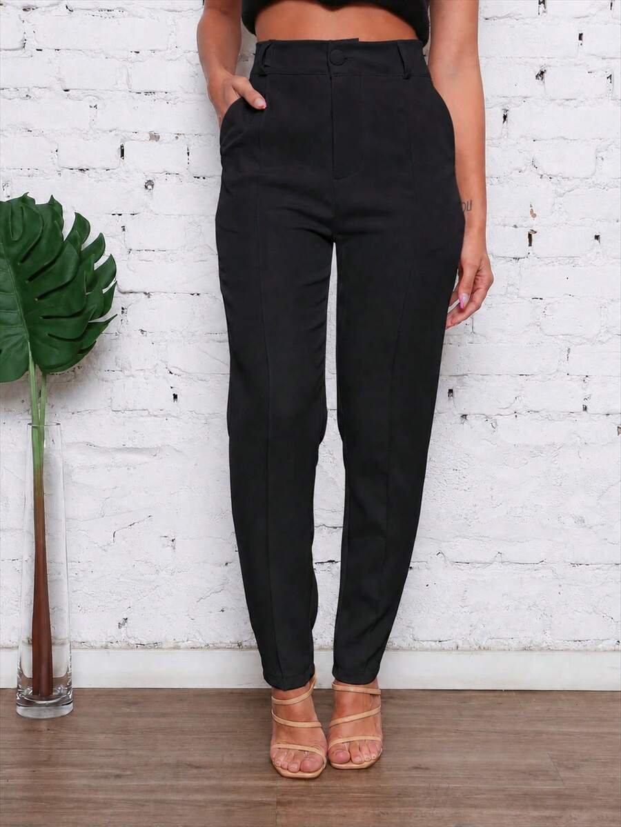 Women Suit Pants - Dark - View 1