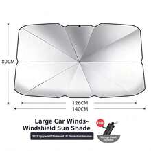 1pc Foldable Portable Car Windshield Sunshade Umbrella, UV Protection Heat Insulation Front Window Sunshade, Suitable For Sedan And SUV, Quickly Reduces Interior Temperature In Summer - A - View 9