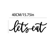 1件鐵製牆面裝飾 Eat Together 金屬標誌，餐廳標誌，廚房裝飾，適用於廚房牆面與餐廳牆面裝飾金屬字母 - A - 查看 2
