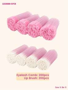 唇刷棒 無lint 唇彩與口紅塗抹器，適合化妝使用，50/100/200/400/600/800/1000支 - 粉色 - 查看 26