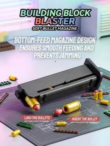 DIY積木泡沫發射器玩具,可拆卸積木外殼附互動彈出功能,室內外互動遊戲玩具,適合作為青少年男孩的生日、萬聖節、聖誕節禮物 - 彩色 - 查看 8