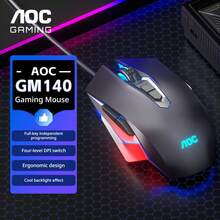 AOC 有線電競鍵盤滑鼠套裝，68鍵機械手感 RGB 背光電腦遊戲鍵盤 - 查看 17