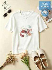 Women T-Shirts - 白色 - 查看 2