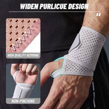 1PC Adjustable Compression Wrist Wrap, Moisture Wicking & Breathable, High Stretch Fabric, Unisex Wrist Support For Badminton, Tennis & Daily Wear - Multicolor - View 7