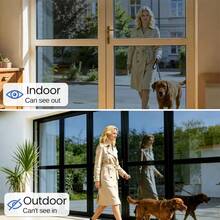 Glue-Free Anti-Static Heat-Insulating Glass Film, Blocks Intense Sunlight With One Application, Privacy And Anti-Peeping Synchronized, One-Way See-Through Effect, Effectively Prevents Outside Peeking During The Day, Suitable For Living Room Large Windows, Bedroom Bay Windows, Bathroom Partitions And More - 1PC - View 8