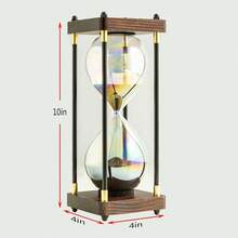 Timer, 30 Minutes Sand Timer,Hourg Lass With,Decor Home, Desk,Office, Wedding Decor (Black) - Black 1pc - View 4