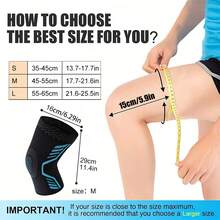 AA MASEDA 1pc High Elasticity Knee Support, Compression Wrap For Knee Joint Support, 3D Knitted Fabric - Breathable And Comfortable, Suitable For Men And Women Running, Basketball, Fitness, Exercise - Black - View 11