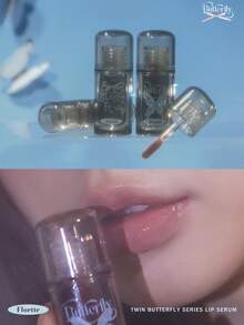 Serum Bibir Seri Kupu-Kupu Kembar FLORTTE - B01# Nude Dingin Warna Moka - View 4