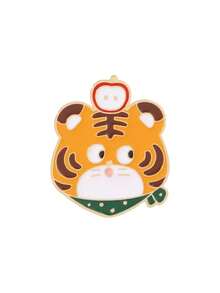 1pc Cartoon Creative Cute Animal Brooch, Soft Adorable Tiger Lion Bear Alloy Pin, Backpack Jacket Decoration - Multicolor - View 13
