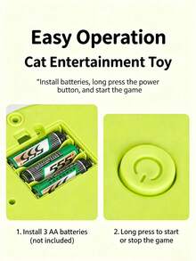 6 Holes Electronic Interactive Cat Toy Automatic Pop & Hide Seek Motion Teaser Low Noise Multi-Touch Dynamic Design Relieves Boredom Burns Reduces Destructive Scratching & Biting Durable Round Exercise Toy For Indoor Kittens & Adult Cats - Green - View 10
