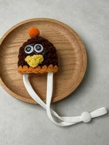 1pc Cartoon Knitted Mini Hat, Multiple Cartoon Yarn Hats, Handmade Knitted Pet Hat - Multicolor - View 13