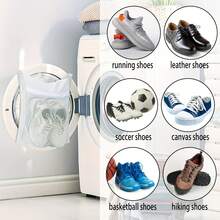 360° Shoe Laundry Bag, Anti-Deformation, Machine Washable And Dryable, Soft Velvet Lining, Suitable For Sports Shoes And Casual Shoes, Home Laundry Storage And Protection - Multicolor - View 4