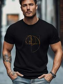 Men T-Shirts - 黑色 - 查看 1