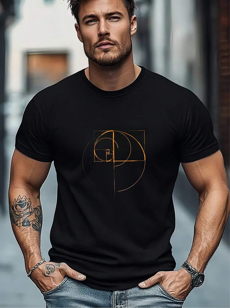 Men T-Shirts - 黑色 - 查看 1