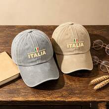 1pc Gothic Style Casual Washed Men's Hat, Letter Print, Unisex Fashion, Sun Protection, Suitable For Outdoor Activities - Multicolor - View 8