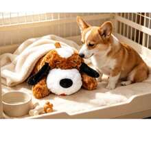 Boneka Anjing Plush untuk Pelatihan Perilaku Anak Anjing dengan Detak Jantung, Boneka Pereda Kecemasan & Bantuan Tidur yang Nyaman, Tahan Lama, Dropshipping - MultiWarna - View 2