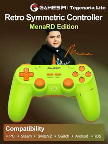GameSir Tegenaria Lite Mandos de Juego Retro para PC Steam Controlador Simétrico con Cable Compatible con 2 Switch Android iOS Teléfono Móvil con Palanca de Efecto Hall Gatillos Analógicos, Retroalimentación de Vibración Inmersiva Sutil, Edición Gris Blanco y MenaRD - Tegenaria Lite - Ver 15