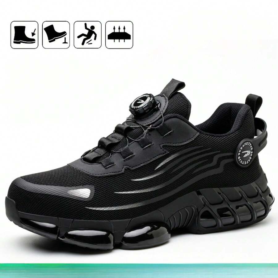 2026 New Men's Work Shoes For Summer, Spring And Autumn, Breathable Work Shoes, Comfortable And Durable Shoes - Black - View 1