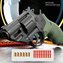 ZP5 Soft Bullet Rapid Fire Shell Ejecting Pistol Toy Gun, Realistic Mini Handgun Model, Gift For Boys Birthday - Multicolor - View 12