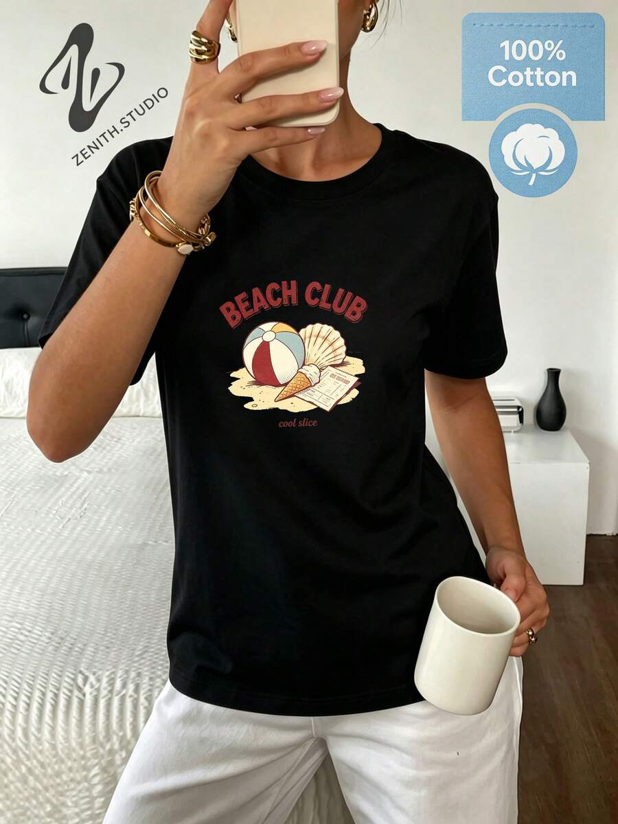 Women T-Shirts - 黑色 - 查看 1