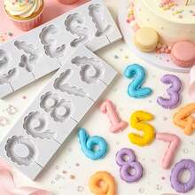 2件組矽膠0-9數字3D浮雕模具，易脫模，適合製作數字蠟燭與DIY手工藝，適用於香氛蠟燭，專為手工愛好者與創作者設計 - 查看 1