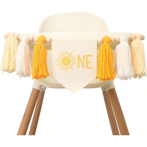 Handmade 1st Birthday Bohemian Style High Chair Banner - You Are My Sunshine With Tassels