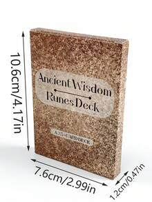 1 BoxAncient Wisdom Runes Deck 25 Cards, Norse Mythology Divination Oracle Set ,Velvety Feel Features Integrating Occultism And Spiritual Guidance - Multicolor - View 11