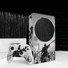 Removable Vinyl Sticker For Xbox Series S, Red Samurai Art Style Console & Controller Scratch-Resistant Protective Film - View 6