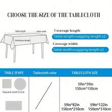 1pc Elegant White Satin Tablecloth: Perfect For Wedding Receptions, Parties And Home Decoration - Rectangular, Woven, Soft And Shiny - Multicolor - View 6