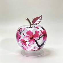 1pc Creative 2D Flat Acrylic Non-3D Pattern Desktop Decor, Living Room Bedroom Study Room Soft Decoration Ornament, Apple Decor - 1PC - View 5