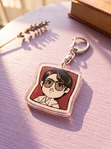 1 cái/7 cái móc khóa acrylic chibi quý ông văn phòng, nhiều biểu cảm hài hước, kính râm và thiết kế vest công sở, chất liệu trong suốt cao, khung vuông bo góc, in sắc nét với khóa D-shape tinh xảo, charm túi thời trang, phù hợp cho mùa tựu trường, quà tặng fan, bộ sưu tập tinh tế, dùng cho mọi mùa - Nhiều màu - Xem 10