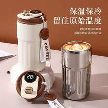 Stainless Steel Insulated Tumbler With Handle And Digital Temperature Display – 420ml - 紫紅色 - 查看 5