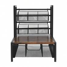 Tea Bag Organizer, Tea Bag Holder For The Kitchen, Countertop Teabag Organizer With Drawer Basket - Black + Vintage Brown - View 8