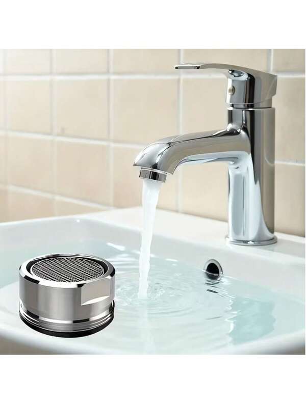 6 Pack M24 Thread Faucet Aerator Replacement Nozzles, Anti-Splash Water Flow Filter Mesh Insert For Kitchen Bathroom Sink Tap, Easy Installation Metal Plastic Tap Spout Accessories For Household Bar Wash Basin Water Tap Renovation Water Saving Suppli