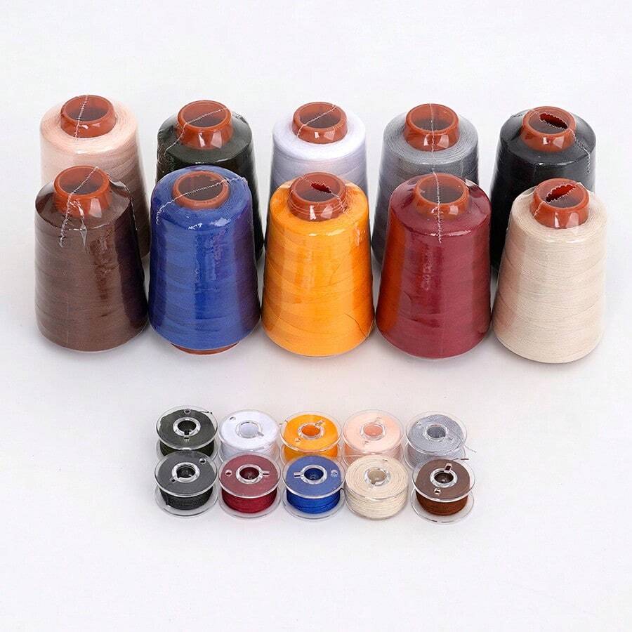 Conjunto de 10 Linhas de Costura de Poliéster, Carretéis Mini de Cores ...