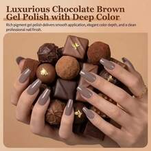 GMUME 3pcs Gel Nail Polish Set Color 02 06 08, 7.5ml Per Bottle, Blush Nude Cocoa Gray Brown And Purple Red, Color Matched Bottle, UV LED Soak-Off Gel Nail Polish, Suitable For Quiet Luxury Office Manicure - Multicolor - View 5