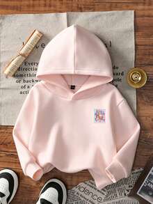 Girls Cute You're A Glitter Dumpling Graphic Sweatshirt, Sweet Long Sleeve Pullover Sweatshirt, Suitable For Autumn/Winter - Pink - View 5