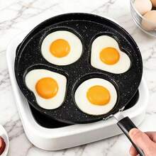 1pc Divided Cast Iron Skillet, With Single Handle, Divided Design Makes Cooking Easier, Suitable For Frying Eggs, Pancakes And Breakfast Pan, Ideal For Home Kitchen And Restaurant Tools, Perfect For Making Sausages, Eggs And Other Foods. - View 6