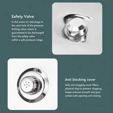 12 L Stainless Steel Pressure Cooker With Lid, Quick Cooking, Compatible With Induction, Gas, Electric, And Ceramic Cooktops - View 4