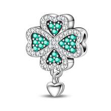 1pc S925 Sterling Silver Lucky Four-Leaf Clover Tree Of Life Bead, Horseshoe, Heart Tree, Infinity Symbol Multiple Styles, Inlaid With Emerald Green Zirconia And Green Enamel, Comes With Gift Box, Suitable For Bracelet Necklace DIY, Symbolizes Peace And Good Luck Gift Accessory - Multicolor - View 13