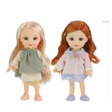 Set Boneka Anak Perempuan 4-in-1, Hadiah Pesta Anak Perempuan, Boneka BJD 6 Inci, Boneka Sendi dengan Berbagai Pakaian, Hadiah untuk Anak-anak, Hadiah Koleksi - 4 boneka - View 4
