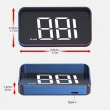 YNF M2 升級版汽車 HUD 抬頭顯示器,GPS 北斗雙模即時車速監控,大字體清晰、免安裝即插即用通用車速表 - M2 - 查看 8