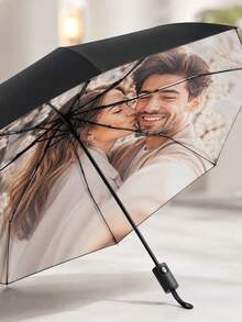 1pc Personalized Photo Customized Umbrella, DIY Custom Image Automatic Folding Umbrella, 8-Rib Windproof Portable, Auto Open Close, Custom Picture Text Logo For Wedding, Anniversary Gift, Engagement Gift, Couple Memorial, Pet Photos, Unique Gift - Multicolor - View 7