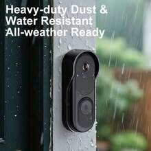 Wireless Smart Video Doorbell Camera, 2.4G WiFi Home Security System, Real-Time Notification, Night Vision, Two-Way Audio, Cloud/SD Card Storage, Rechargeable Battery, Indoor/Outdoor Universal, Smartphone Support - View 5